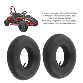 CHICIRIS 2 Pieces Durable Rubber 145/70‑6 Tyre Tube Explosion-proof Hose for 90CC Gokarts Hand Trolley Lawn Mower