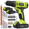 PULITUO'S 20V Cordless Drill/Driver, Electric Screwdriver - 2 Batteries, 30Nm,