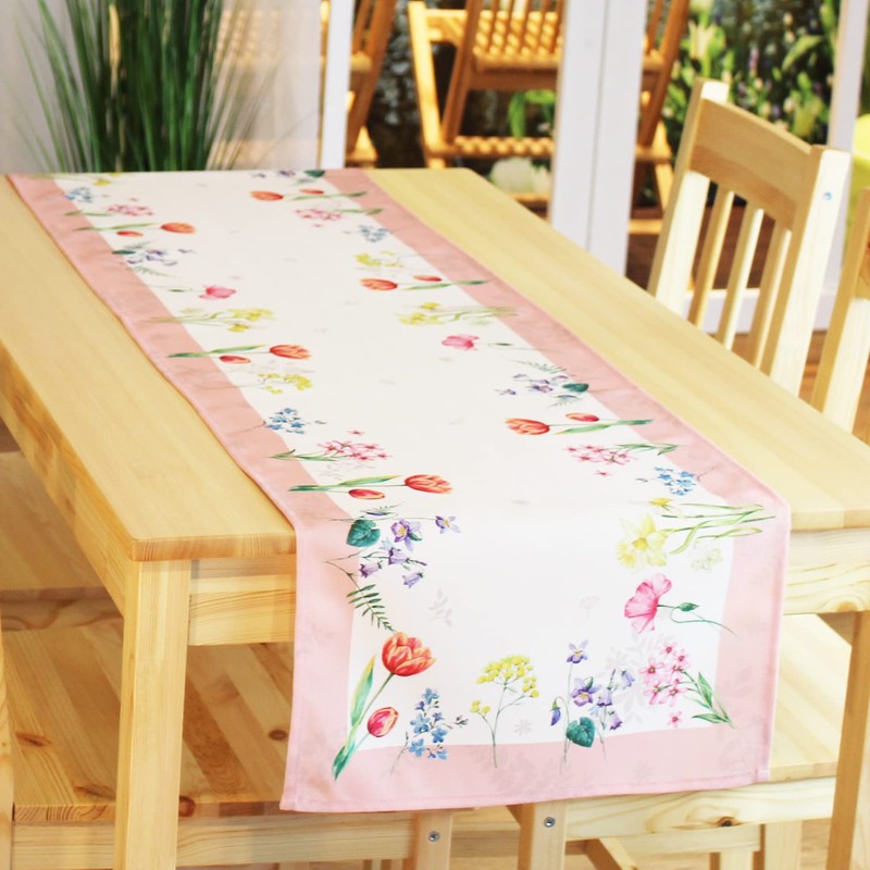 Kamaca Table Runner Flower Meadow High-Quality Print Motif Eyecatcher in