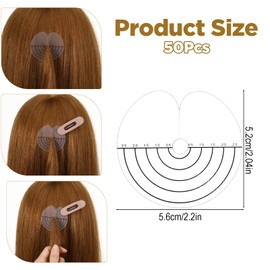 50 Pcs Heat Shield Guards for K Tip Hair Extensions Kit Clear Single Hole