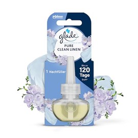 Glade Glade electric scented oil Nachfüller, elektrischer Raumduft Duftstecker mit Duftöl, Pure Clean Linen, 1er Pack (1 x 20 ml)