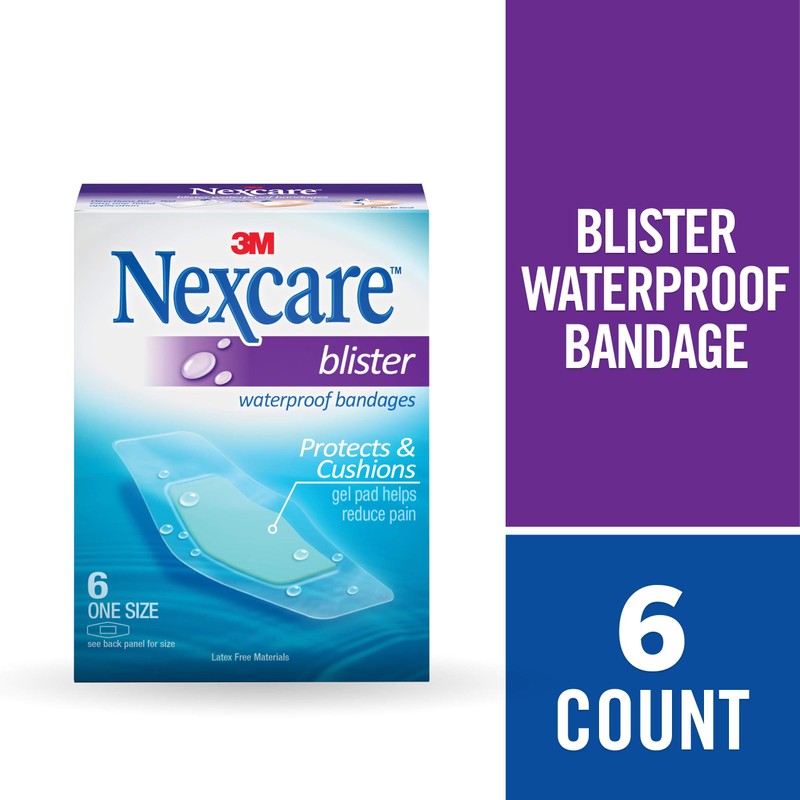 Nexcare Blister Waterproof Bandages, 1 1/16" x 2 1/4, Clear,