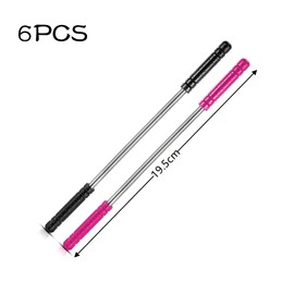 Zhouocea 6Pcs Spring Facial Hair Removers Spring Eyebrow Face Epilators Eyebrow Threading Tools Threading Hair Removals for Women (Black and Pink)