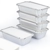 Spare Essentials (55 Pack Aluminum Loaf Pans with Lids 1.5