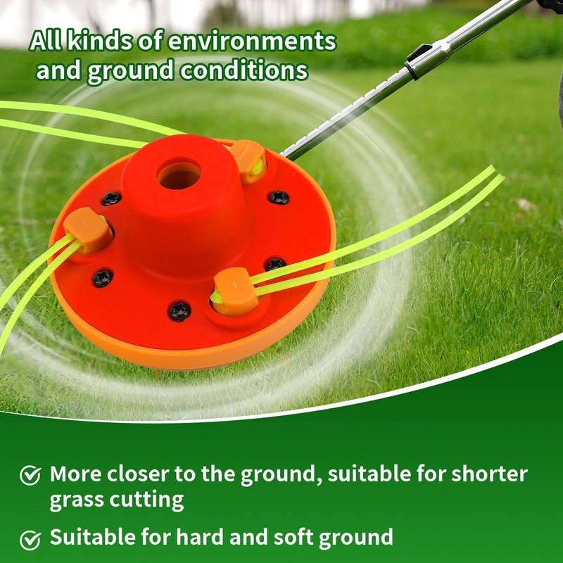 Quintillus Universal Weed Eater Head,H09 Weed Wacker Head Grass Trimmer