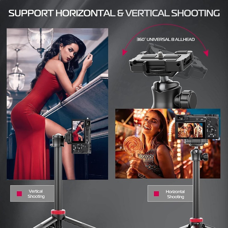 ULANZI MT-44 Extendable Phone Tripod, 59" Selfie Stick Vlog Stand