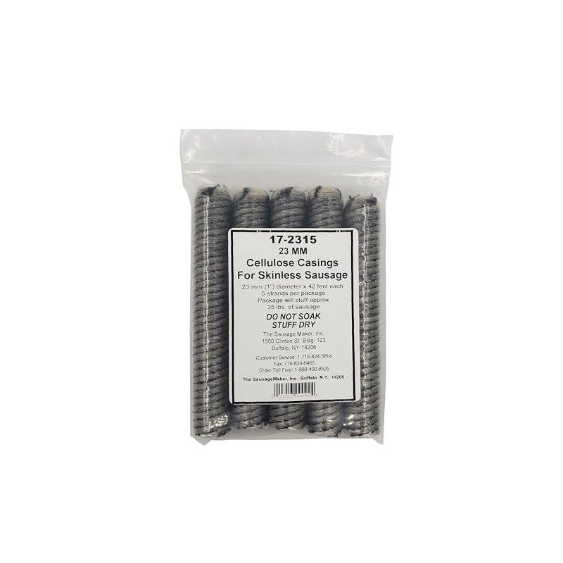 The Sausage Maker - Cellulose Sausage Casings, 23mm