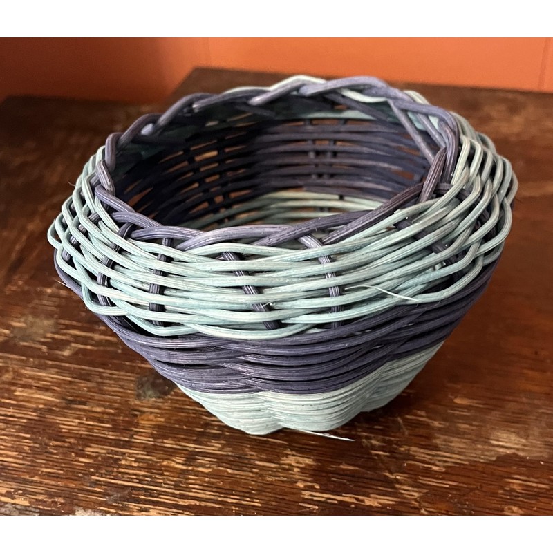 Appalachian Basketry, Natural & Rust Color Basket Making Kit (Teal/Navy