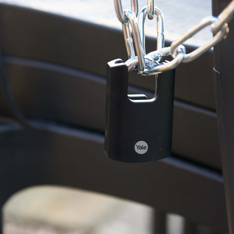 Yale Keyed Padlock, Black, 57 mm