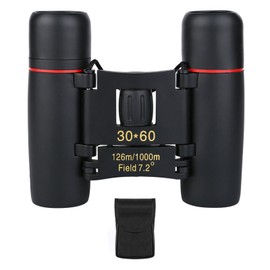 Mini Binoculars 30x60 High Definition Wide Viewing Portable Low Light Night Vision Binocular Telescope Orange Red Film
