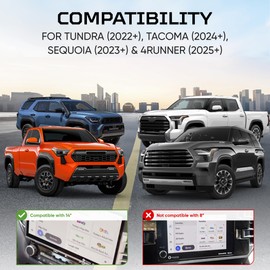 AJT DESIGN Radio Knob Replacement Compatible with 2024+ Toyota Tacoma, 2022+ Tundra, 2025+ 4Runner (Fits Large 14" Touchscreen) | Car Volume Knob | Durable Aluminum Body with Exposed SS Screw - Black