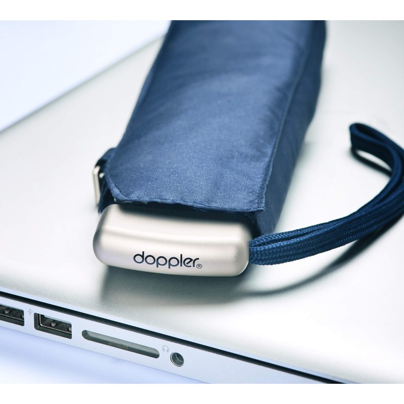 Doppler Carbon Steel Slim Plain Pocket Umbrella - Handy Format