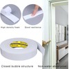 2Pack Single-Sided Adhesive Foam Tape EVA White, Multipurpose Sealing Strip