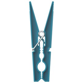 12-Pk “Gentleman” Clothespins 3.55” Long for Heavy Clothing + Heavy Items | Made in Portugal | Eco-Friendly | Made with Recycled Materials + 100% Recyclable (12-Pk Dark Turquoise)