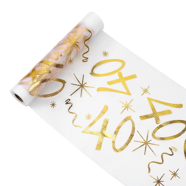 Table Runner for 40th Birthday, Table Decoration Birthday 28 cm