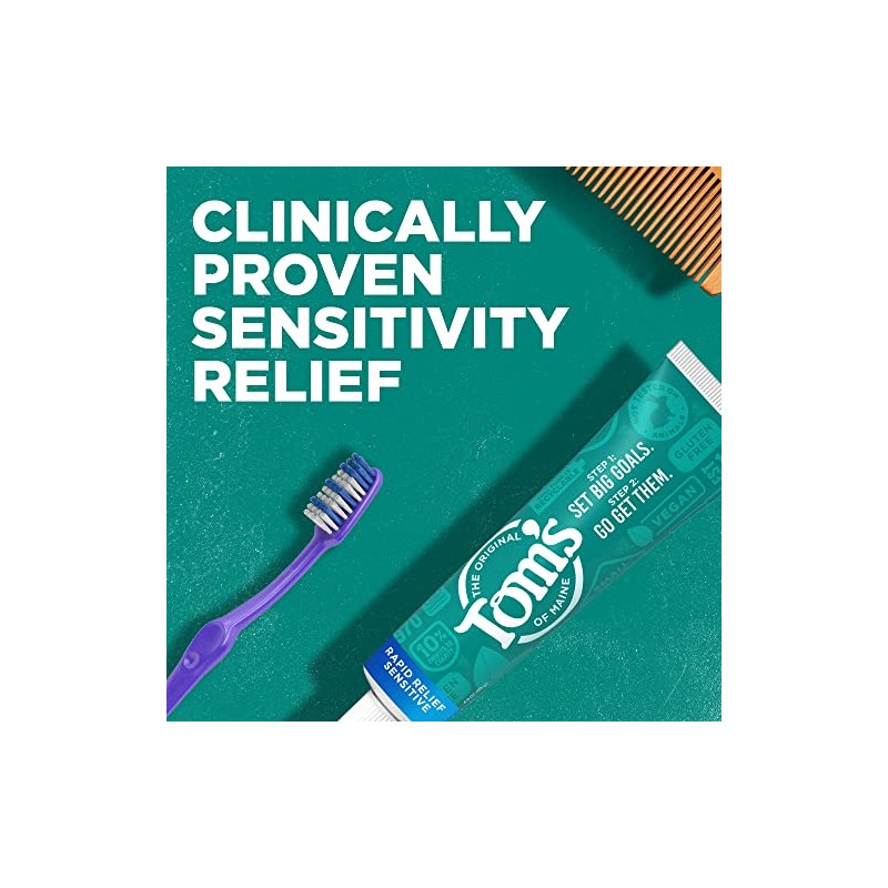 Tom's of Maine Rapid Relief Sensitive Natural Toothpaste Multi Pack,