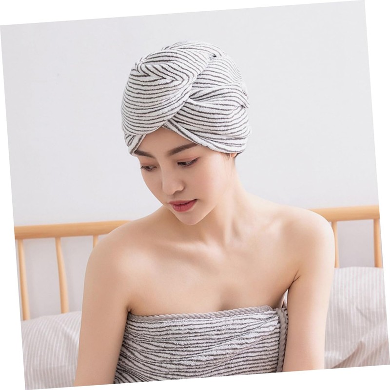 BIUDECO Shower Cap Set Towel Bathing Cap for Dry Hair