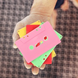 Operitacx Pack of 4 Blank Cassettes DIY Blank Audio Cassettes Blank Audio Cassettes Coloured Writeable Tapes