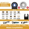 15pcs Titanium Oscillating Saw Blades Metal Cutting, Professional Multitool Blades