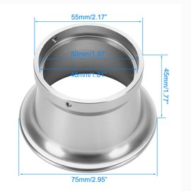 CMIYETO 50MM Air Filter Wind Cup Universal Motorcycle High Performance Replacement 50MM Air Filter for PWK Silver