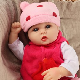 JUYOUYI Reborn Baby Dolls,16 Inch Realistic Baby Doll Soft Cloth Body Lifelike Baby Doll for Kids Age 3+