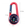 Pack of 6 Compass with Carabiner Hook Compass Key Ring