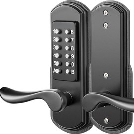 EleMake Keyless Entry Door Lock With Code Keypad Left Handed Lock Stainless Steel 304 US