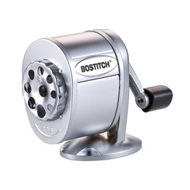 Bostitch Metal Manual Pencil Sharpener, Silver (MPS1-CH)