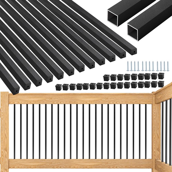 HTWAVE 51 Pack 32" Deck Balusters, Aluminum Balusters for Deck
