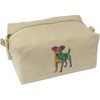 'Pop Art Jack Russell' Canvas Wash Bag/Makeup Case (CS00044895)