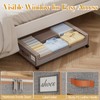 Yecaye Under Bed Storage with Wheels, 4 Pack Under Bed