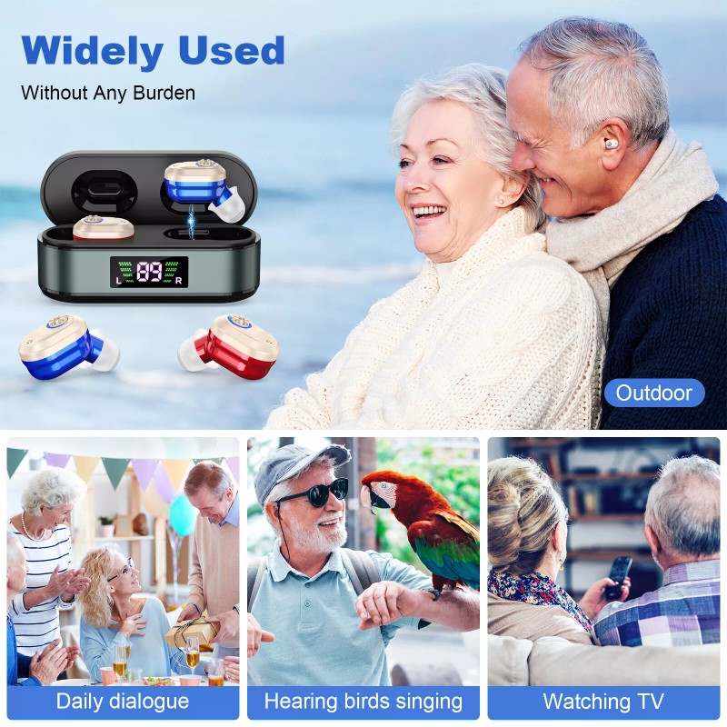 K&FCOPTEE Volume Control Hearing Aids For The Old With Rechargeable