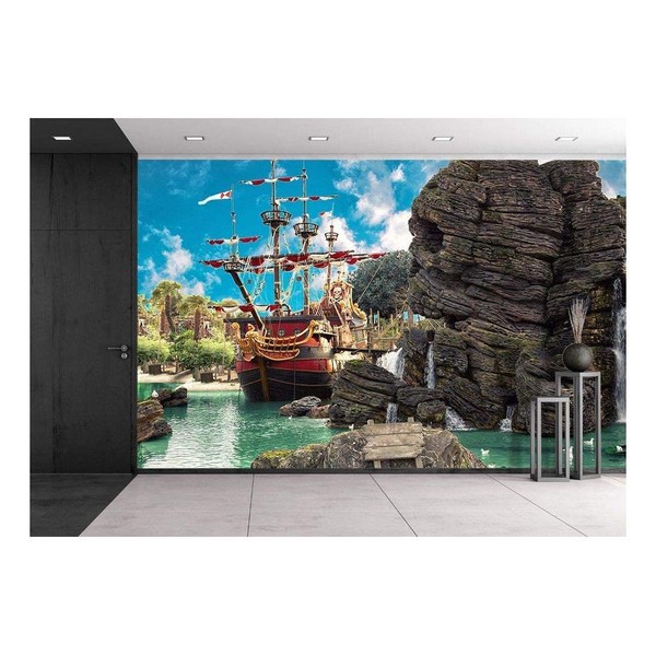 wall26 - Pirate Ship in The Backwater of Tropical Pirate