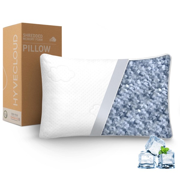 HYVECLOUD Cooling Memory Foam Pillows for Deep Sleep Bed Pillow