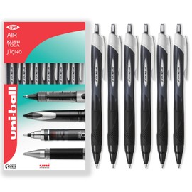 uni-ball Jetstream Sport SXN-150S Retractable Rollerball Pen - 1.0mm - Black Ink - Pack of 6 - In Gift Box