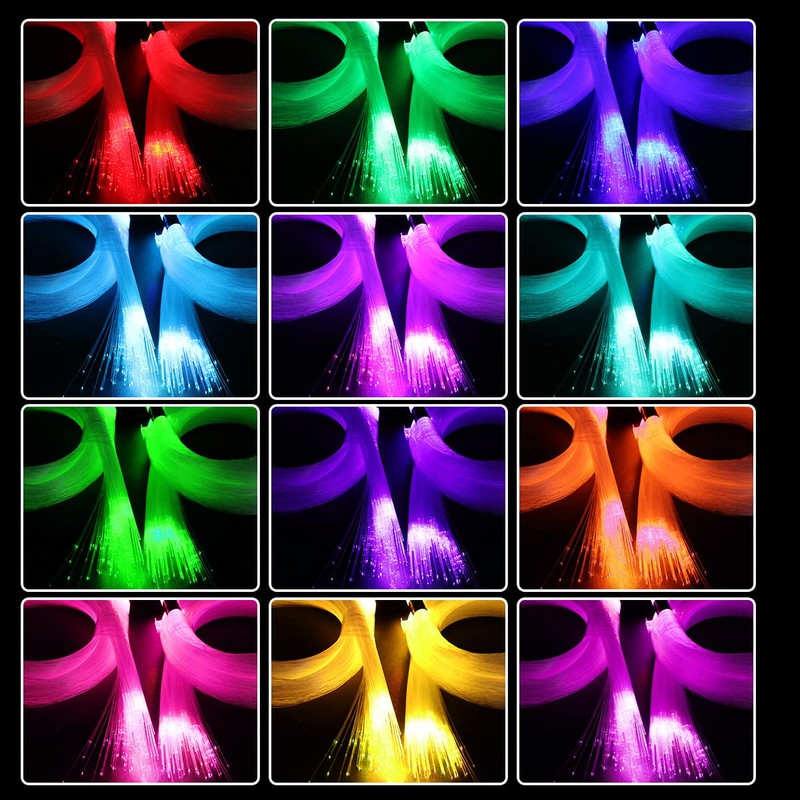 AZIMOM Dual Port 16W Twinkle Fiber Optic Starlight Box Sound