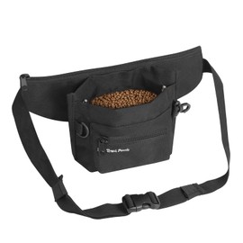 ORIA Treat Pouch for Dog Training, Dog Treat Bag, Dog Walking Bag with Fixable Metal Shrapnel, Easily Carries Phone&Keys, Hands-Free Dog Walking Bumbag for Travel or Outdoor Use, Black