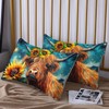 HOSIMA Western Farmhouse Animals Cow and Sunflower Bedding Set with