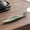 Kintiva Leaf Boat Ceramic Incense Holder, Ash Catcher Burner for