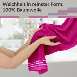 Lashuma Luxury Quality Lugano Terry Towelling Hand Towels Set of 2 Purple 50 x 100 cm