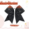 6PCS Glitter Cheer Bow Large Cheer Bows Rhinestones Hair Bows
