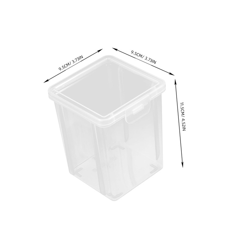 Mikinona 2pcs Plastic Storage Boxes with Lids Multi Functional Organizer