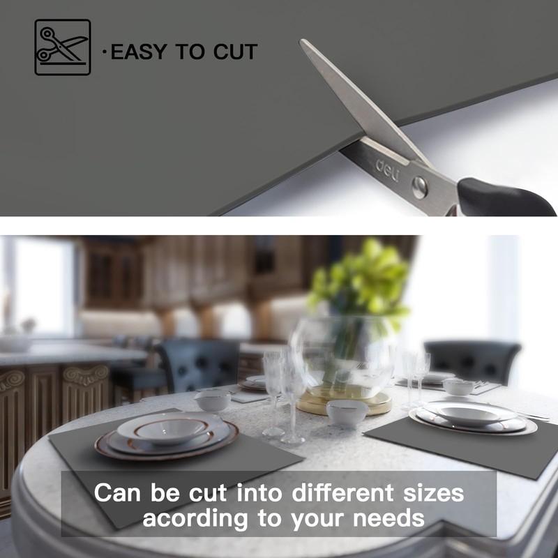 2MM Thick Silicone Countertop Mat, 35.4"x 23.6" Silicone Mats for