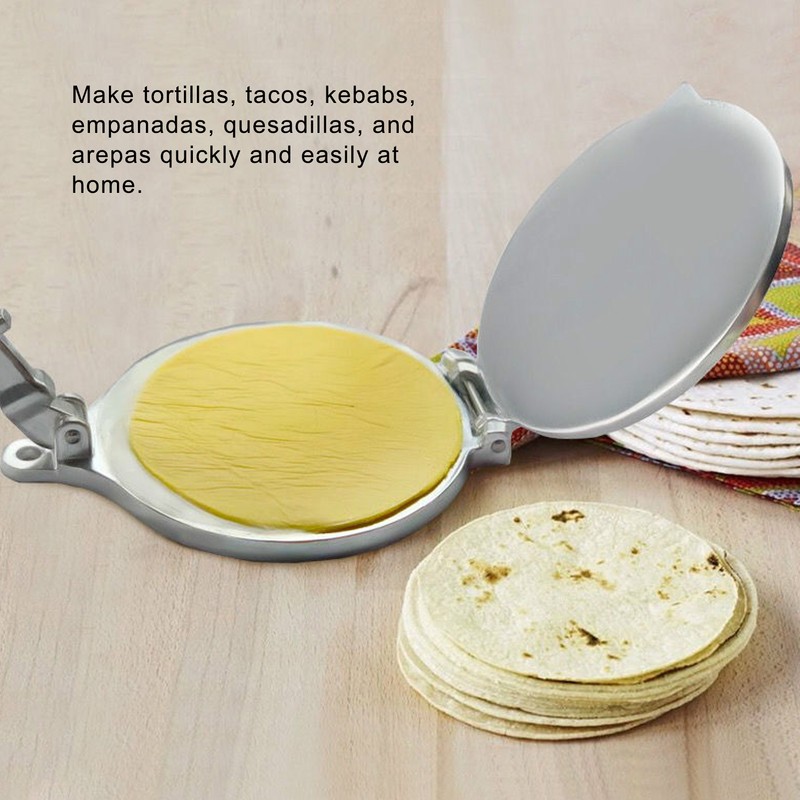 Aluminium Alloy Tortilla Press HandPress Thin Pancake Maker Machine Kitchen