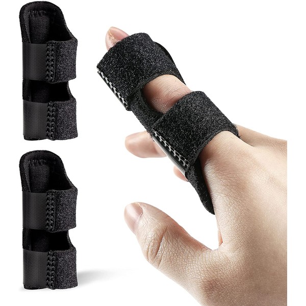 Finger Splint Trigger for Straightening (2 packï¼,Finger Brace for Straightening or Support for Fingers, Suitable for Index, Middle, Ring Finger,Tendon Release & Pain Relief