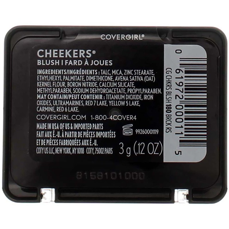 CoverGirl Cheekers Face Blush, Brick Rose 0.9 oz (2 pack)