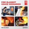 QIANZIEA Emergency Fire Blanket,4 Pack,40"x40" Fire Blankets for Home and