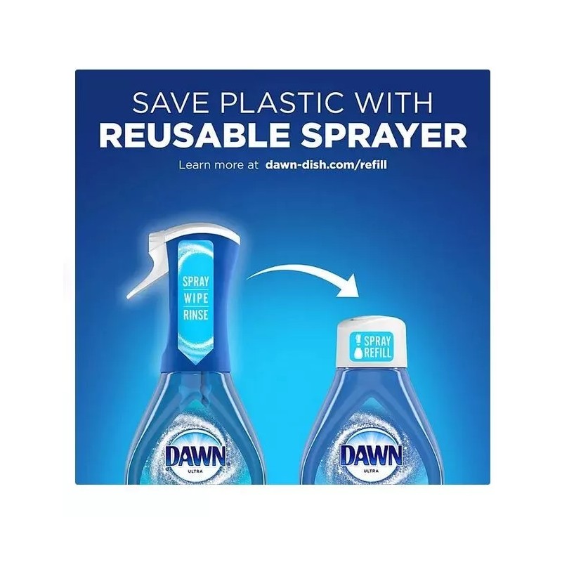 Dawn Platinum Powerwash Dish Soap Spray, Fresh Scent, 4 refills,