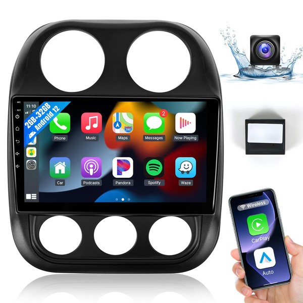 [2+32G] Android 12 Car Radio for Jeep Patriot Compass 2010-2016