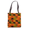 Cool Modern Afrocentric Kente Print Tote Bag
